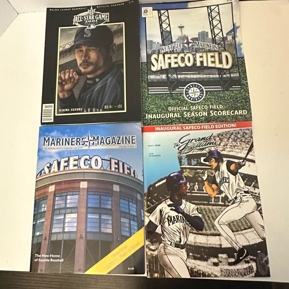 Seattle Mariners Safeco Field Official Programs/ Inaugural Programs Lot of 4 mag